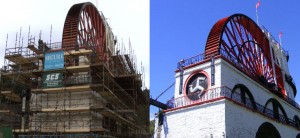Laxey Wheel renovations Keim mineral paint